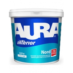 Краска Aura NORD 0,9л высокоукрывистая матовая для стен и потолков