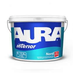 Краска Aura NORD 9л высокоукрывистая матовая для стен и потолков