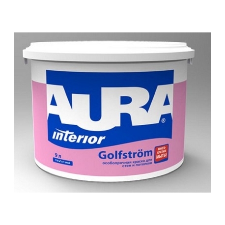 Краска Aura Golfstrom 9л особопрочная для ванной и кухни