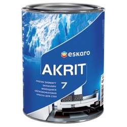 Краска ESKARO AKRIT 7 моющаяся шелково-матовая для стен 0,95л